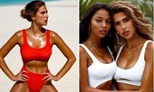 Mỹ nhân có số đo hình thể vàng phô đường cong 'bỏng rẫy' với áo tắm