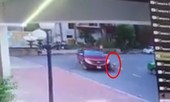 Rợn người clip xe bán tải cán qua người cháu bé ở Hải Phòng