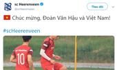 CLB Hà Lan chúc mừng Đoàn Văn Hậu và tuyển Việt Nam