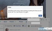 Facebook 'sập' lúc nửa đêm: Không thể gửi ảnh, chat thoại qua Messenger
