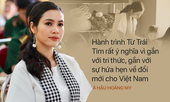 Á hậu Hoàng My lý giải: Siêu xe, người đẹp liên quan gì đến sách và tri thức?