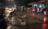Xe tải lật đè xe máy trên quốc lộ, thanh niên thoát chết thần kỳ