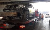 Ô tô 7 chỗ chở đầy thuốc lá gây tai nạn trong hầm Thủ Thiêm