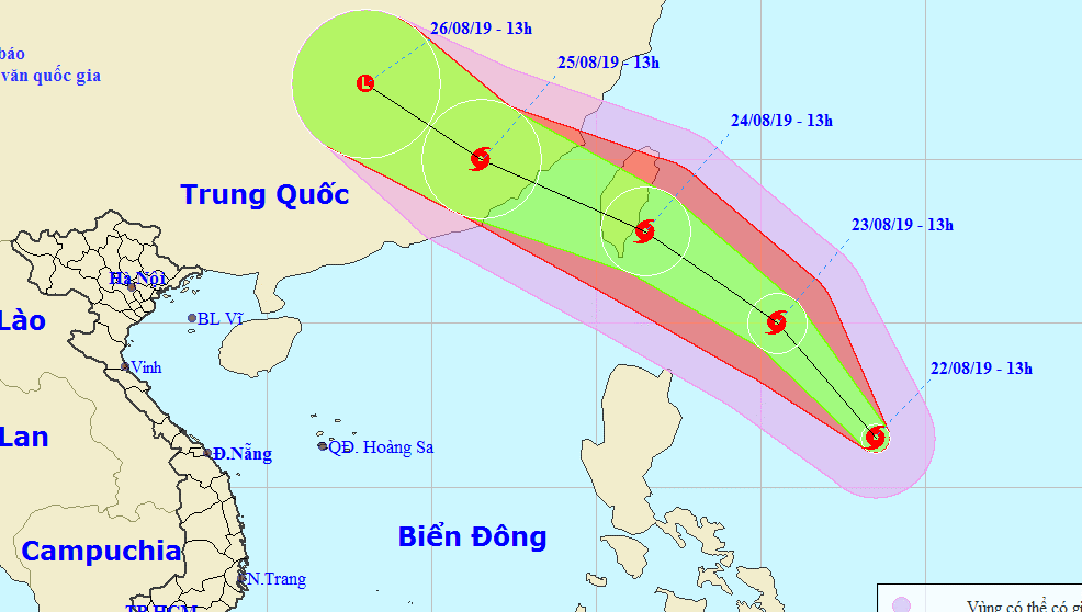 Xuất hiện bão giật cấp 11 gần biển Đông