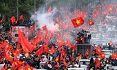 Hàng trăm cảnh sát bảo vệ an ninh, đón đoàn thể thao Việt Nam