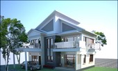 Mẫu nhà 2 tầng ba phòng ngủ chi phí thấp đẹp cuốn hút