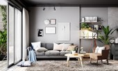 Căn hộ màu xám chủ đạo vẫn sang trọng, nổi bật ấm cúng