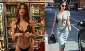 Emily Ratajkowski mặc nội y ren đứng trong tạp hoá hút ‘triệu Like’