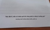 Thầy giáo thu về 50.000 like nhờ lời phê bá đạo trong giờ kiểm tra Địa