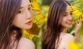 Nụ cười tỏa nắng bên hoa của nữ sinh trường đại học FPT