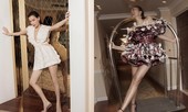 Hồ Ngọc Hà - Thanh Hằng siêu gợi cảm với váy áo Công Trí, gây 'bão' trên Vogue Pháp