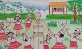 Những bức tranh thể hiện tình cảm của thiếu nhi với Bác Hồ