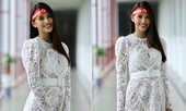 Hoa hậu Tiểu Vy và dàn người đẹp rạng rỡ tham dự ngày hội Chủ nhật Đỏ