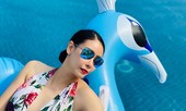 Hà Kiều Anh khoe dáng sexy với áo tắm, sao Việt đồng loạt khen hết lời