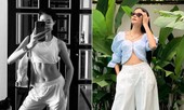 Khánh Vân khoe cơ bụng sexy, Hoàng Thuỳ không kém cạnh với áo hở bạo