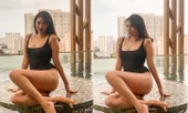 Mặc đồ bơi đơn giản, Lan Khuê vẫn làm fans 'phát sốt' với đường cong 'bỏng mắt'