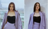 Phối đồ sang chảnh, Tiểu Vy khoe thềm ngực sexy và thần thái 'không phải dạng vừa'