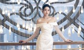 Mặc váy cưới ở tuổi 20, Hoa hậu Lương Thùy Linh khoe sắc vóc gợi cảm mơn mởn