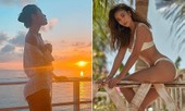 Minh Tú hờ hững vòng 3 nóng bỏng trên biển, Mâu Thuỷ khoe body 'bỏng mắt' với bikini