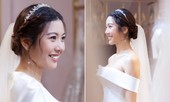 Á hậu Thuý Vân hé lộ ảnh đi thử váy cưới khiến fans trầm trồ vì quá xinh đẹp, gợi cảm
