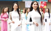Không hẹn mà gặp, dàn thí sinh cùng diện áo dài trắng tới sơ khảo phía Nam HHVN 2020