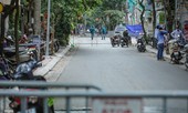 Rào chắn tứ phía cả khu phố Hà Nội vì phát hiện bom chưa nổ