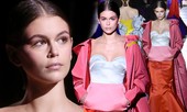 Con gái siêu mẫu của Cindy Crawford mặc trễ ngực, catwalk đẹp như thiên thần