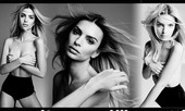 Emily Ratajkowski dùng tay che ngực trần trên tap chí, sexy đầy hoang dại