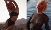'Thiên thần nội y' Jasmine Tookes mặc bó sát xuyên thấu, khoe body tuyệt mỹ
