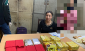 Bắt quả tang 'nữ quái' vận chuyển, tàng trữ 10 bánh heroin