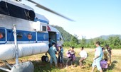 Dùng trực thăng cứu trợ khi đảm bảo an toàn bay