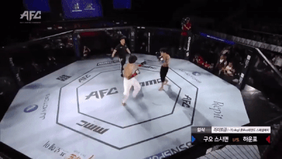 Cao thủ Taekwondo đá xoay tàn khốc, võ sĩ Trung Quốc ngã ngửa trên sàn