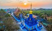 Ấn tượng với ngôi chùa màu xanh độc nhất vô nhị ở Thái Lan