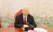Tổng Bí thư, Chủ tịch nước Nguyễn Phú Trọng điện đàm với Tổng Bí thư, Chủ tịch nước Lào