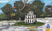 Ở nhà chống dịch bằng vẽ tranh