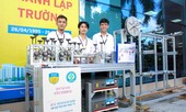 Sinh viên tốt nghiệp với máy sản xuất khẩu trang, máy pha chế tự động
