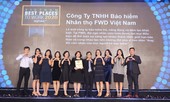 FWD được bình chọn Top 3 nơi làm việc tốt nhất ngành bảo hiểm