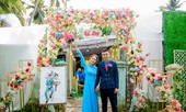 Ảnh cưới độc đáo của cô dâu chú rể là cán bộ Đoàn