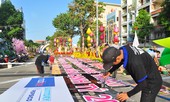 Đường hoa xuân Cần Thơ được làm từ 85 nghìn chậu phục vụ du khách