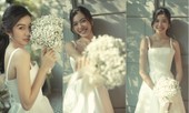 Á hậu Thúy Vân xinh đẹp và ngọt ngào trong trang phục cưới
