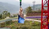 Công viên hứng chỉ trích vì thả lợn từ độ cao 70m