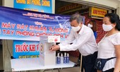 Đặt máy rửa tay sát khuẩn tự động tại các chợ lớn ở Đà Nẵng