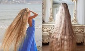 Chiêm ngưỡng “công chúa Rapunzel” đời thực với mái tóc vàng óng dài tận 1,8m