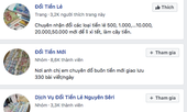 'Chợ đổi tiền lẻ' hoạt động rầm rộ trên mạng xã hội ngày cận Tết