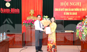 Công bố quyết định nhân sự của Thường vụ Tỉnh uỷ Nam Định