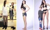 Ngắm mỹ nhân Nga có đôi chân dài nhất thế giới 1,32 mét