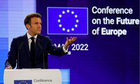 Tổng thống Pháp Emmanuel Macron đề xuất mô hình mới của châu Âu để Ukraine tham gia. (Ảnh: Reuters)