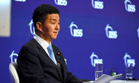 Bộ trưởng Quốc phòng Nhật Bản Nobuo Kishi tại Đối thoại Shangri-La lần thứ 19 ở Singapore. (Ảnh: Reuters)