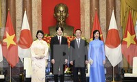 Chủ tịch nước Võ Văn Thưởng và Phu nhân tiếp Hoàng Thái tử Nhật Bản Akishino và Công nương. (Ảnh: Như Ý)