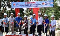 Trung tâm CTXH Thanh thiếu niên phối hợp khởi công xây dựng cầu An Yên 2, tại An Giang